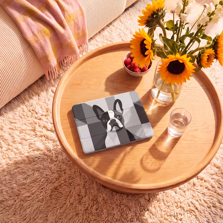 iPad hoes - Buldog - Zwart - Abstract - Vlakken — 2