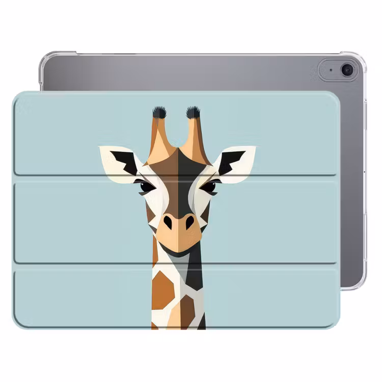 iPad hoes - Giraffe - Illustratie - Bruin - Minimalistisch — 1