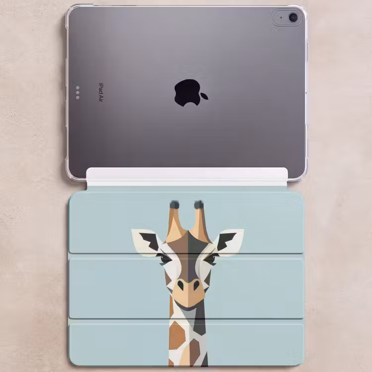 iPad hoes - Giraffe - Illustratie - Bruin - Minimalistisch — 6