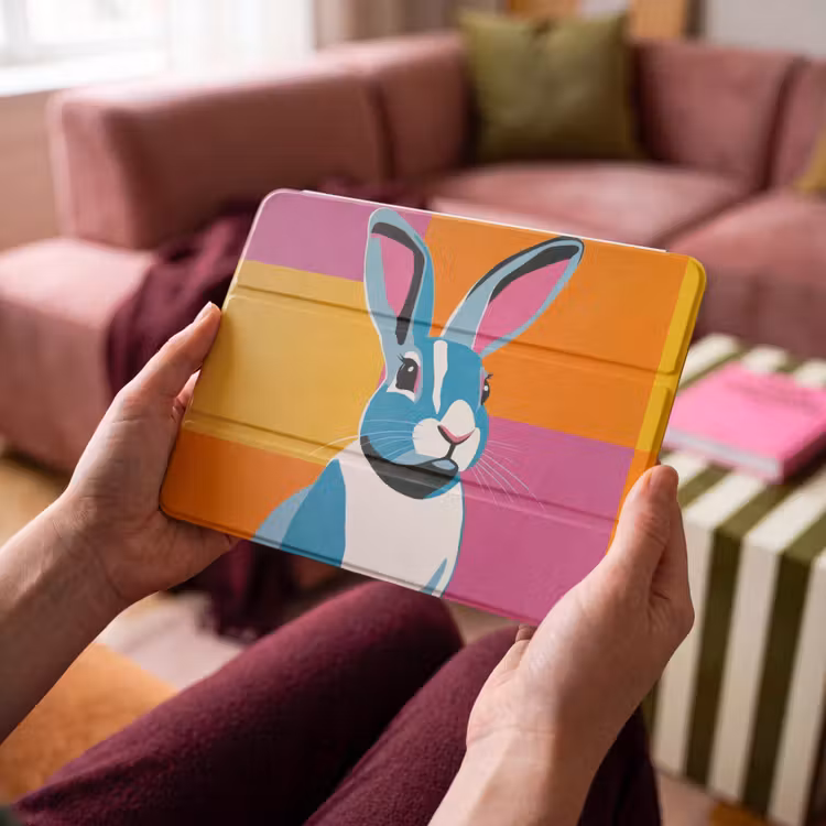 iPad hoes - Haas - Kleurvakken - Oren - Roze — 4