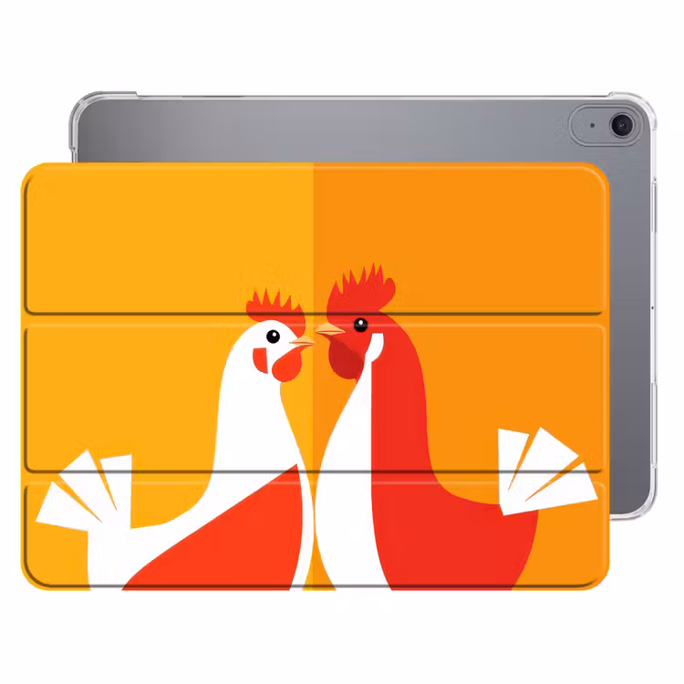 iPad hoes - Kippen - Oranje - Vlakken — 1
