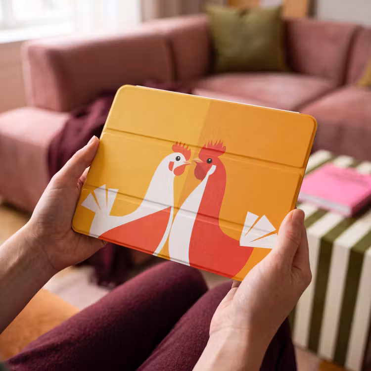 iPad hoes - Kippen - Oranje - Vlakken — 4
