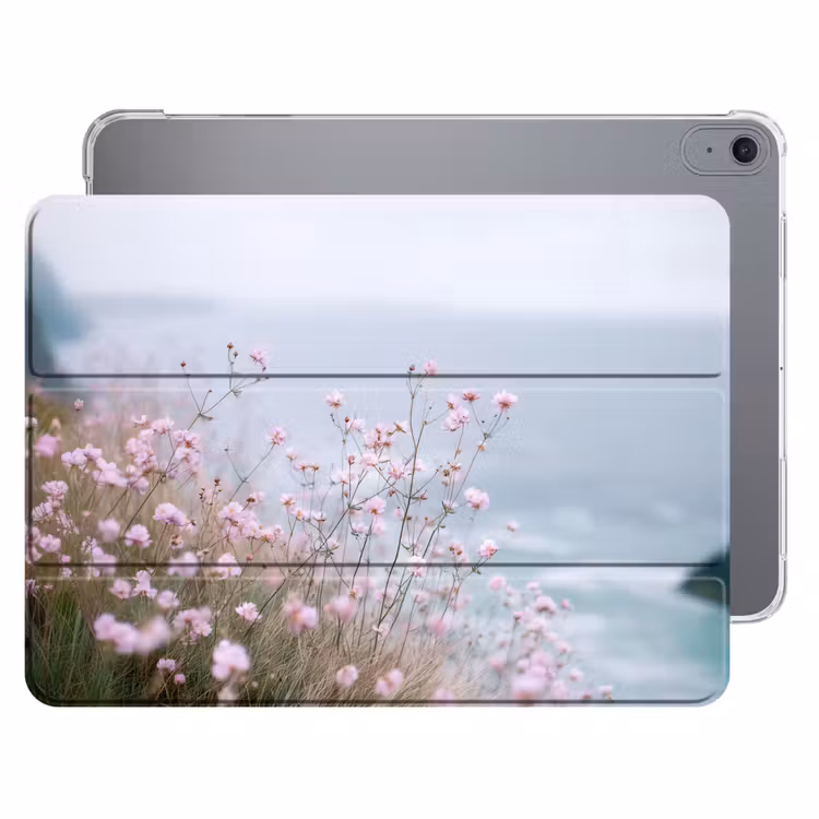 iPad hoes - Klif - Bloemen - Zee - Roze — 1