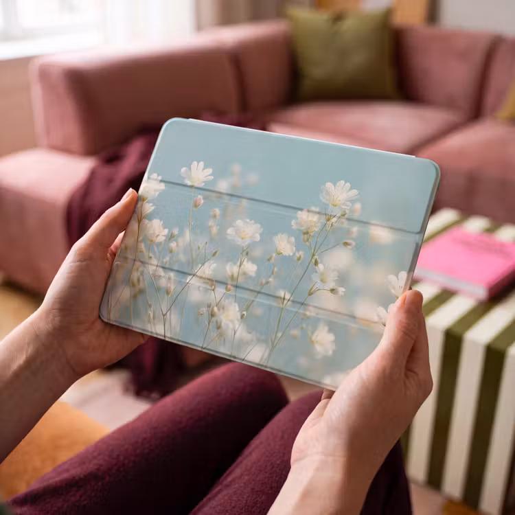 iPad hoes - Stängel – Blumen – Luft – Weiß — 4