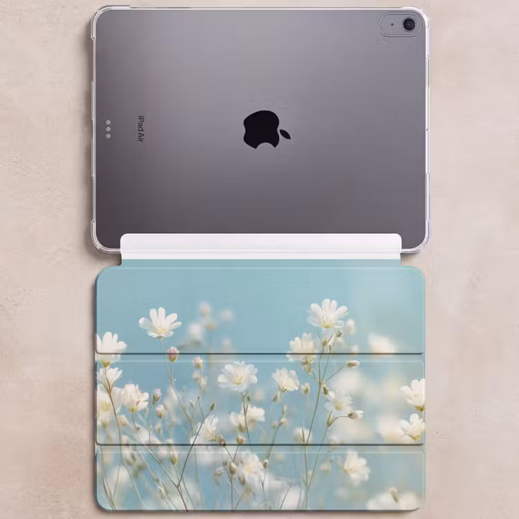 iPad hoes - Stängel – Blumen – Luft – Weiß — 6