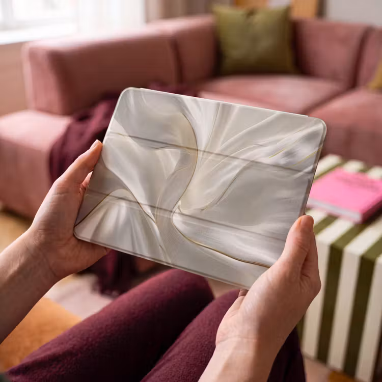 iPad hoes - Stof - Plooien - Goud — 4
