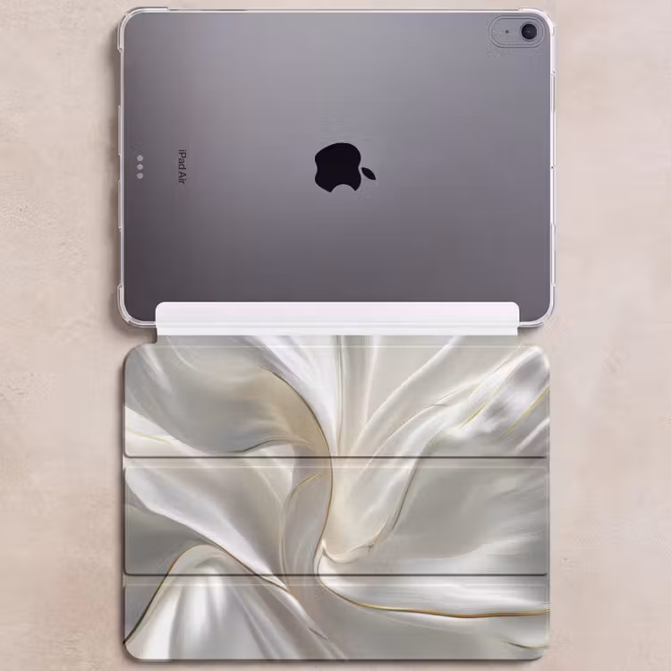 iPad hoes - Stof - Plooien - Goud — 6