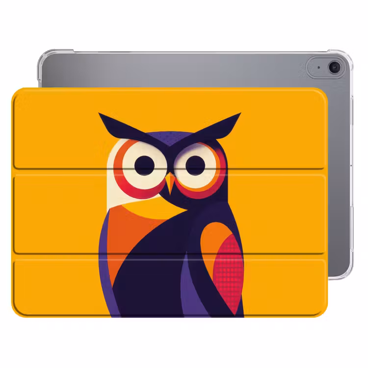 iPad hoes - Uil - Grafisch - Kleurrijk - Ogen — 1