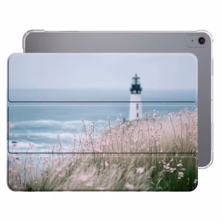 iPad hoes - Vuurtoren - Klif - Zee - Bloemen — 1