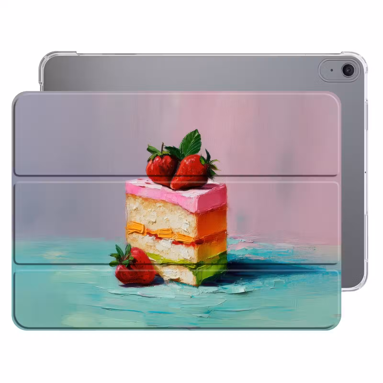iPad hoes - Taartje - Aardbeien - Glazuur - Kleurrijk — 1