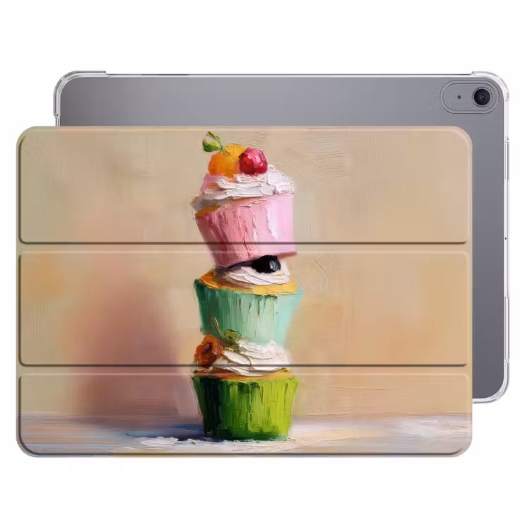 iPad hoes - Cupcakes - Gestapeld - Kleurrijk - Fruit — 1
