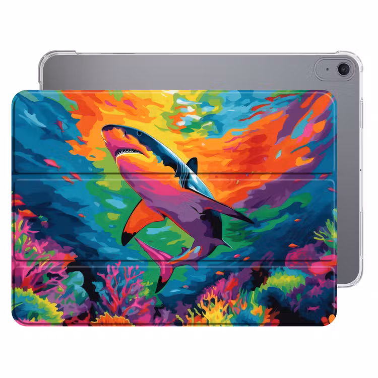 iPad hoes - Haai - Koraalrif - Abstract - Kleurrijk — 1