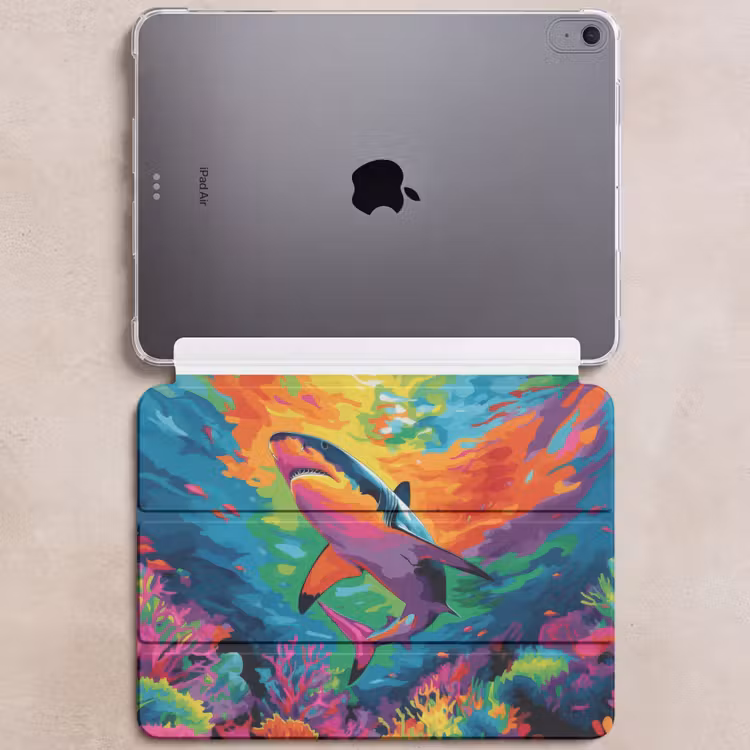 iPad hoes - Haai - Koraalrif - Abstract - Kleurrijk — 6