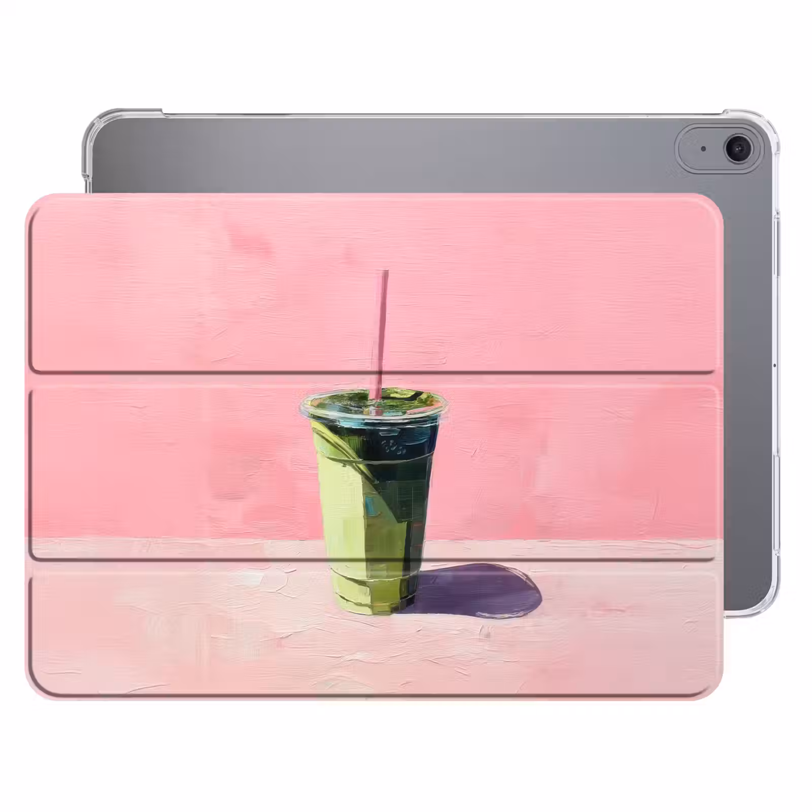 iPad hoes - Beker - Rietje - Minimalistisch - Groen — 1