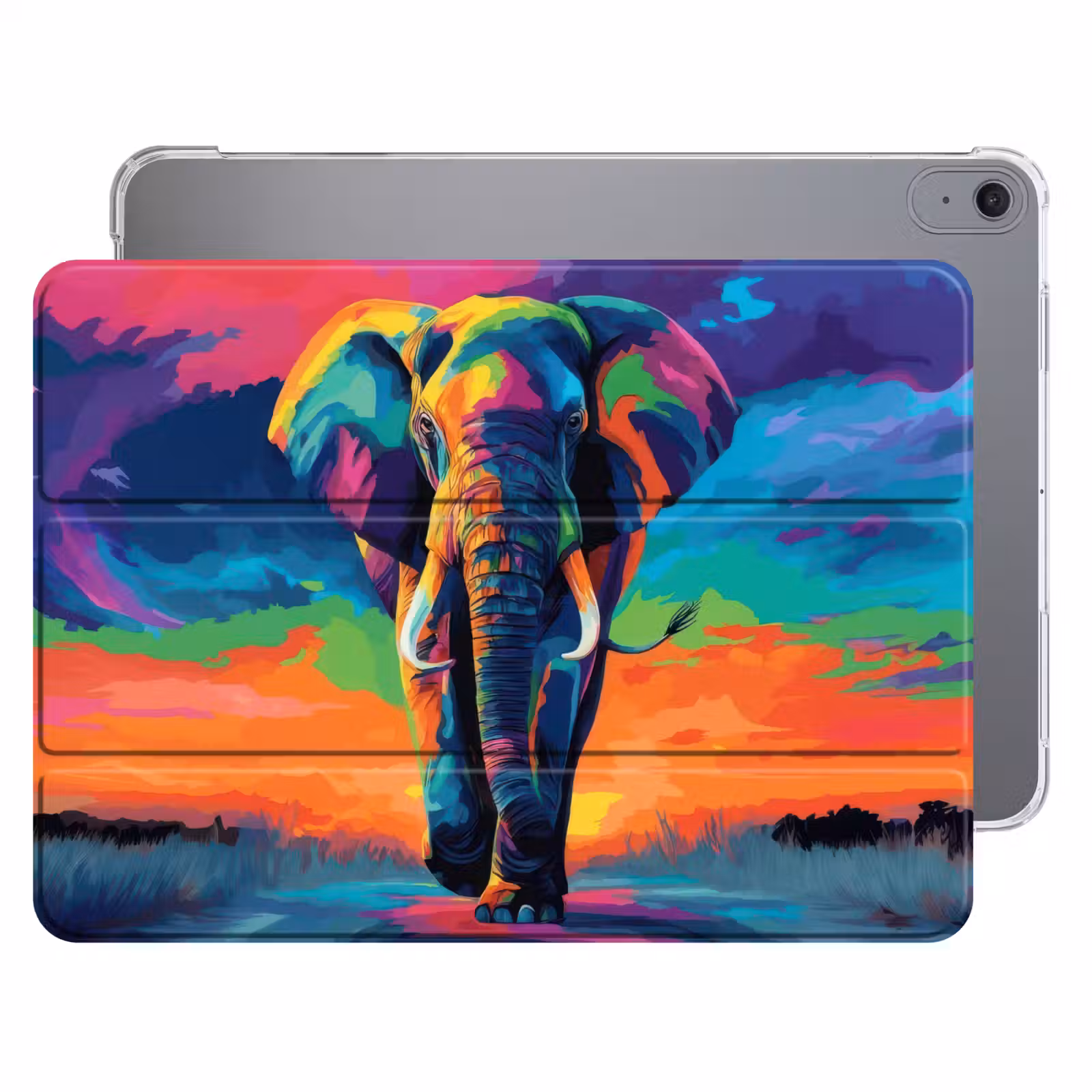 iPad hoes - Olifant - Kleurrijk - Lucht - Abstract — 1