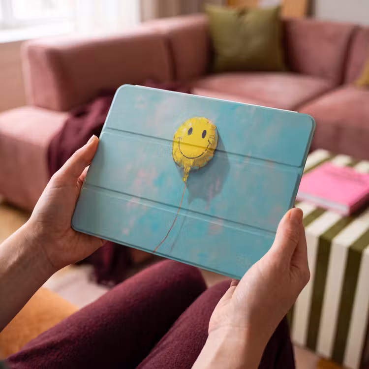iPad hoes - Ballon - Geel - Smiley — 4