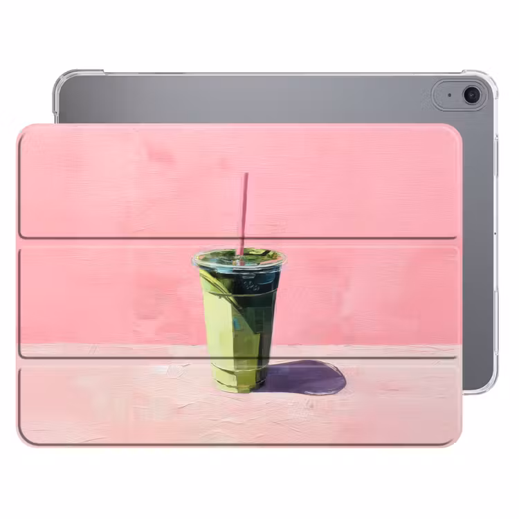 iPad hoes - Beker - Rietje - Minimalistisch - Groen — 1