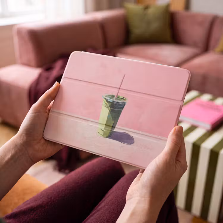 iPad hoes - Beker - Rietje - Minimalistisch - Groen — 4