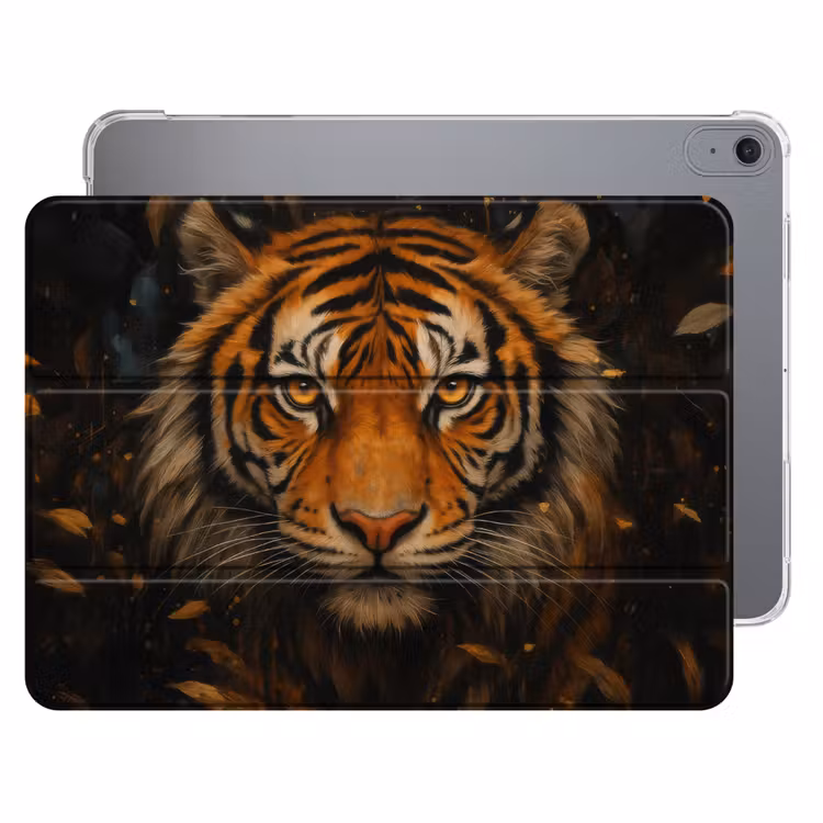 iPad hoes - Bladeren - Tijger - Oranje — 1