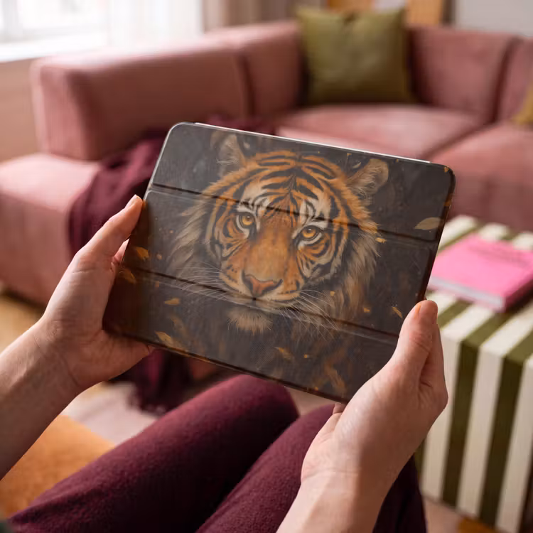 iPad hoes - Bladeren - Tijger - Oranje — 4