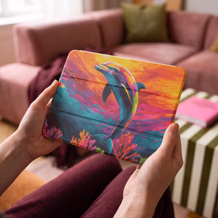 iPad hoes - Dolfijn - Kleurrijk - Oceaan - Koraal — 4