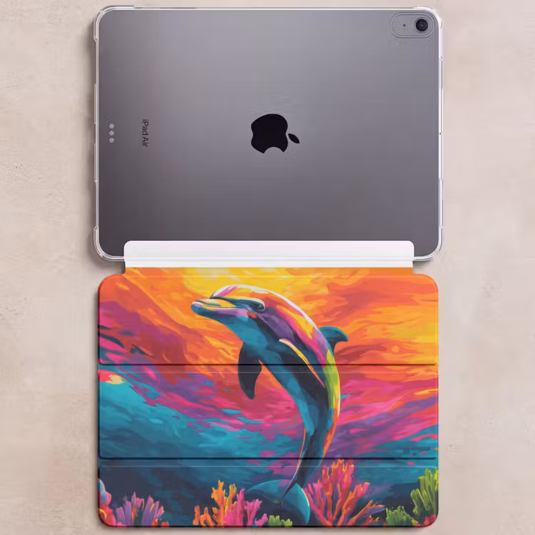 iPad hoes - Dolfijn - Kleurrijk - Oceaan - Koraal — 6