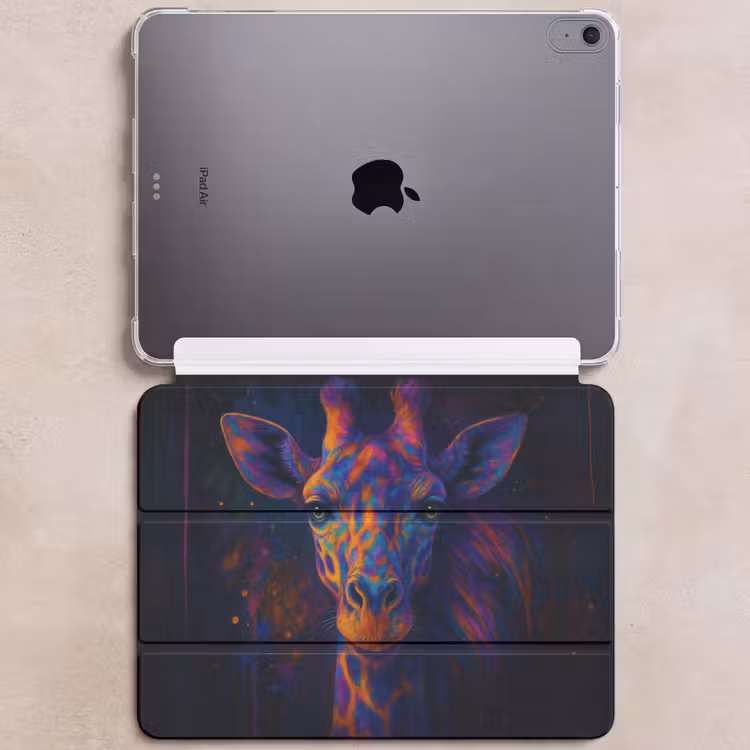 iPad hoes - Giraffe - Gekleurd - Verfspatten — 6