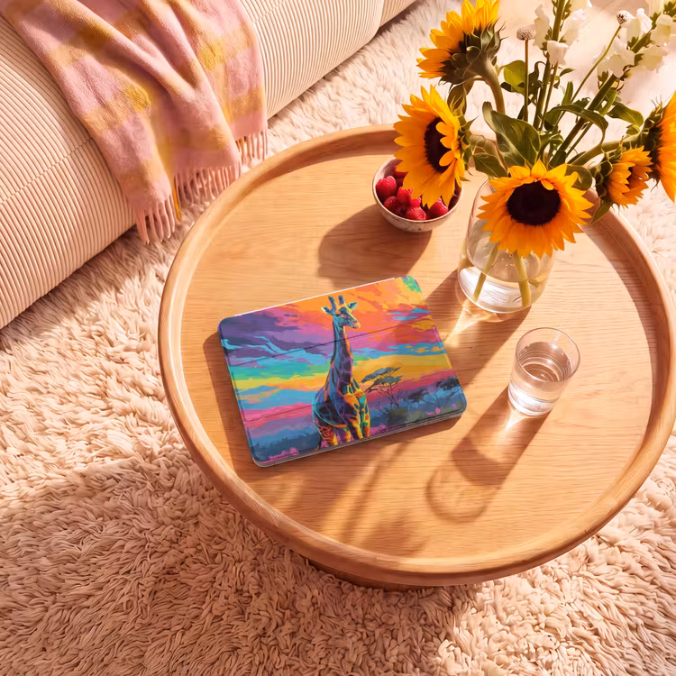 iPad hoes - Giraffe - Savanna - Lucht - Gekleurd — 2