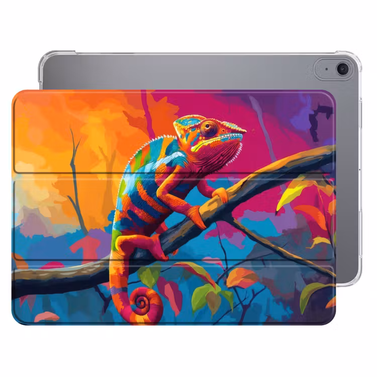iPad hoes - Kameleon - Tak - Gestreept - Bladeren — 1