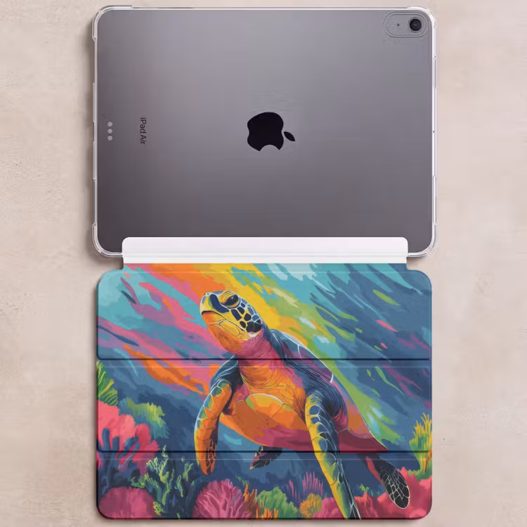 iPad hoes - Koraal - Schildpad - Abstract - Water — 6