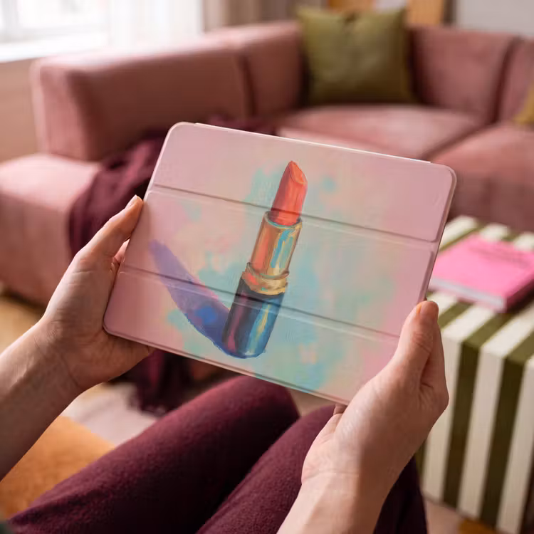 iPad hoes - Lippenstift - Rood - Penseelstreken — 4