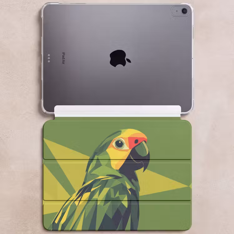 iPad hoes - Papegaai - Groen - Snavel - Abstract — 6