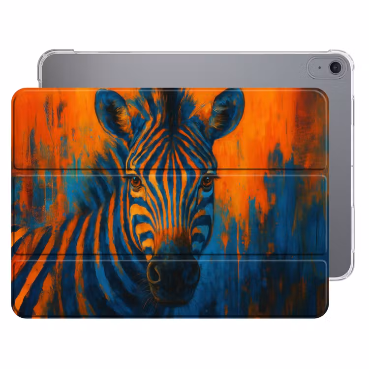 iPad hoes - Zebra - Abstract - Blauw — 1