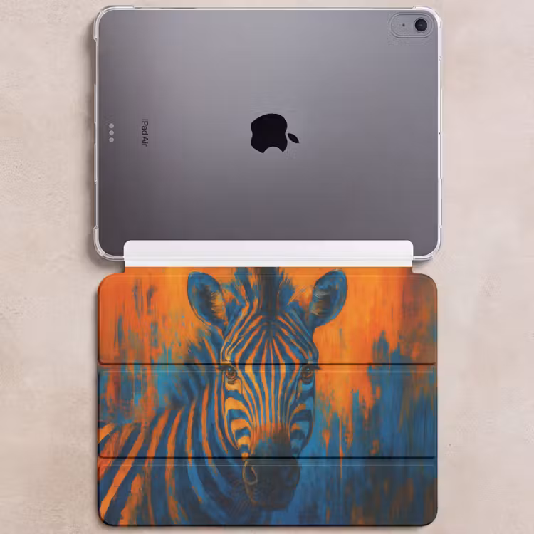 iPad hoes - Zebra - Abstract - Blauw — 6