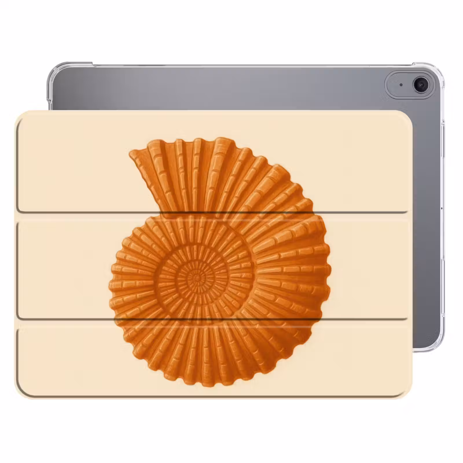 iPad hoes - Schelp - Oranje - Ribbels — 1