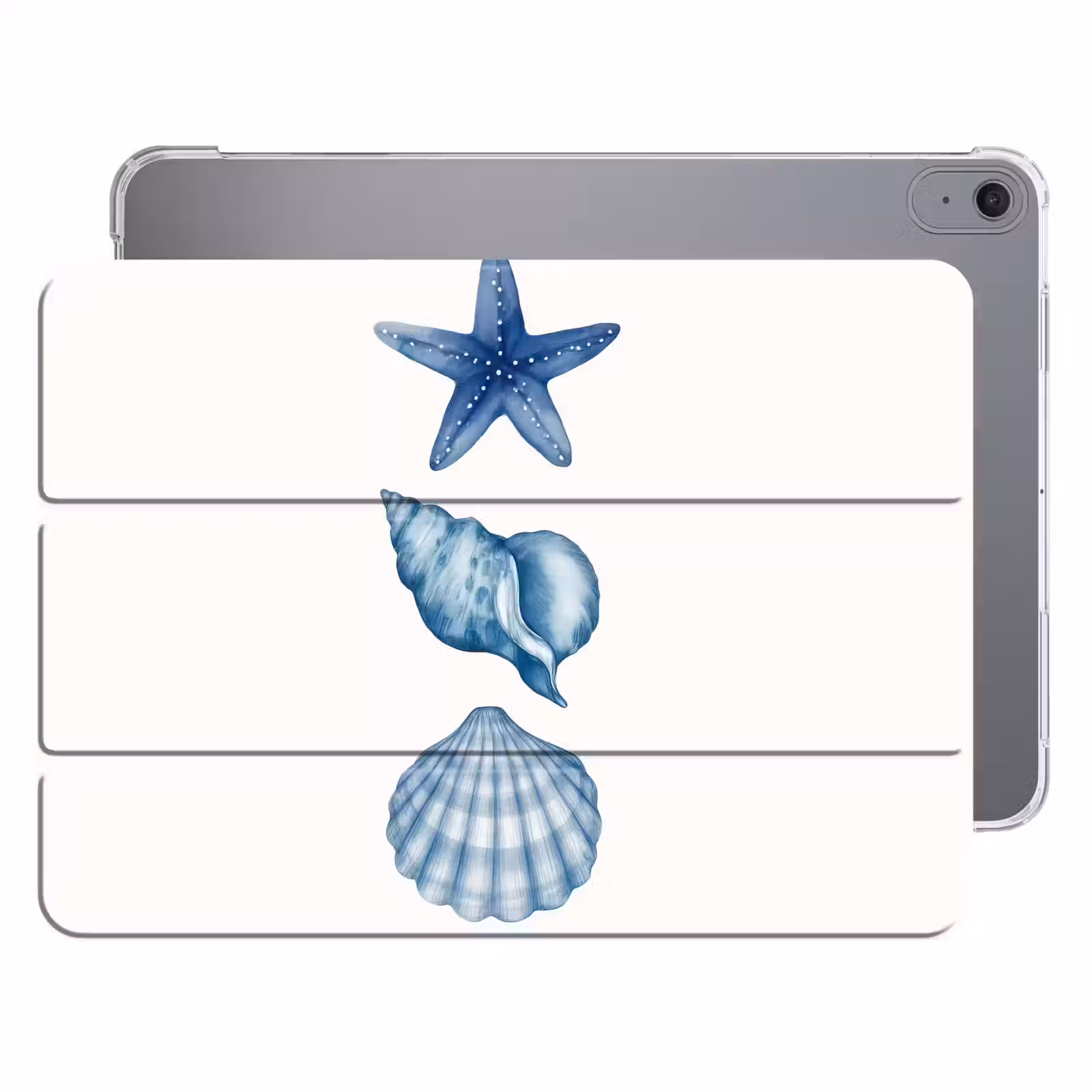 iPad hoes - Zeester - Schelpen - Blauw — 1