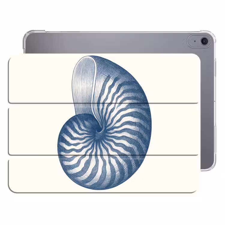 iPad hoes - Blauw - Schelp - Spiraal — 1