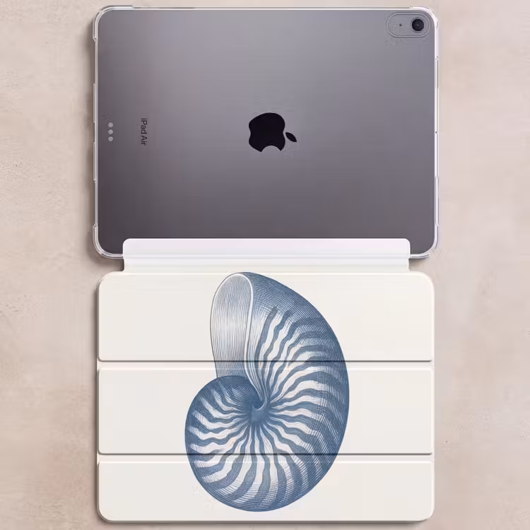 iPad hoes - Blauw - Schelp - Spiraal — 6