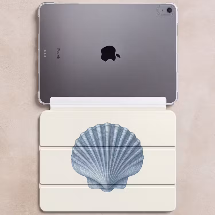 iPad hoes - Ribbels - Blauw - Schelp — 6