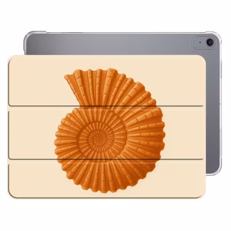 iPad hoes - Schelp - Oranje - Ribbels — 1
