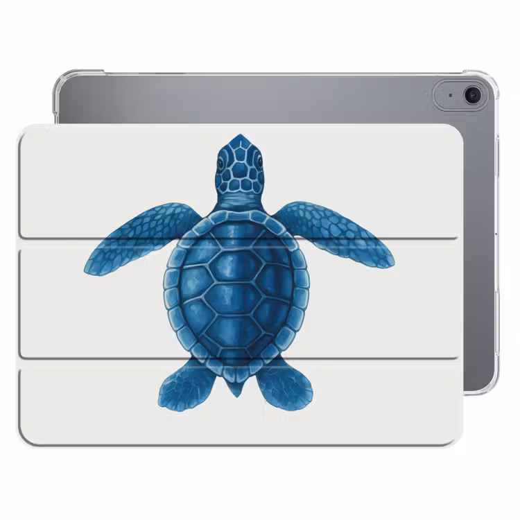 iPad hoes - Schildpad - Blauw - Schild — 1
