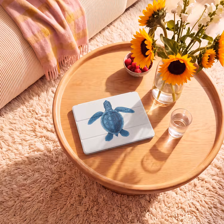 iPad hoes - Schildpad - Blauw - Schild — 2