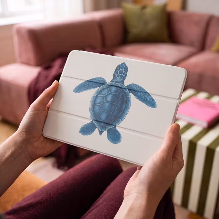 iPad hoes - Schildpad - Blauw - Schild — 4