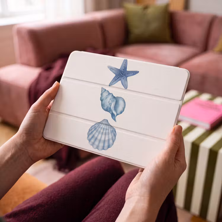 iPad hoes - Zeester - Schelpen - Blauw — 4