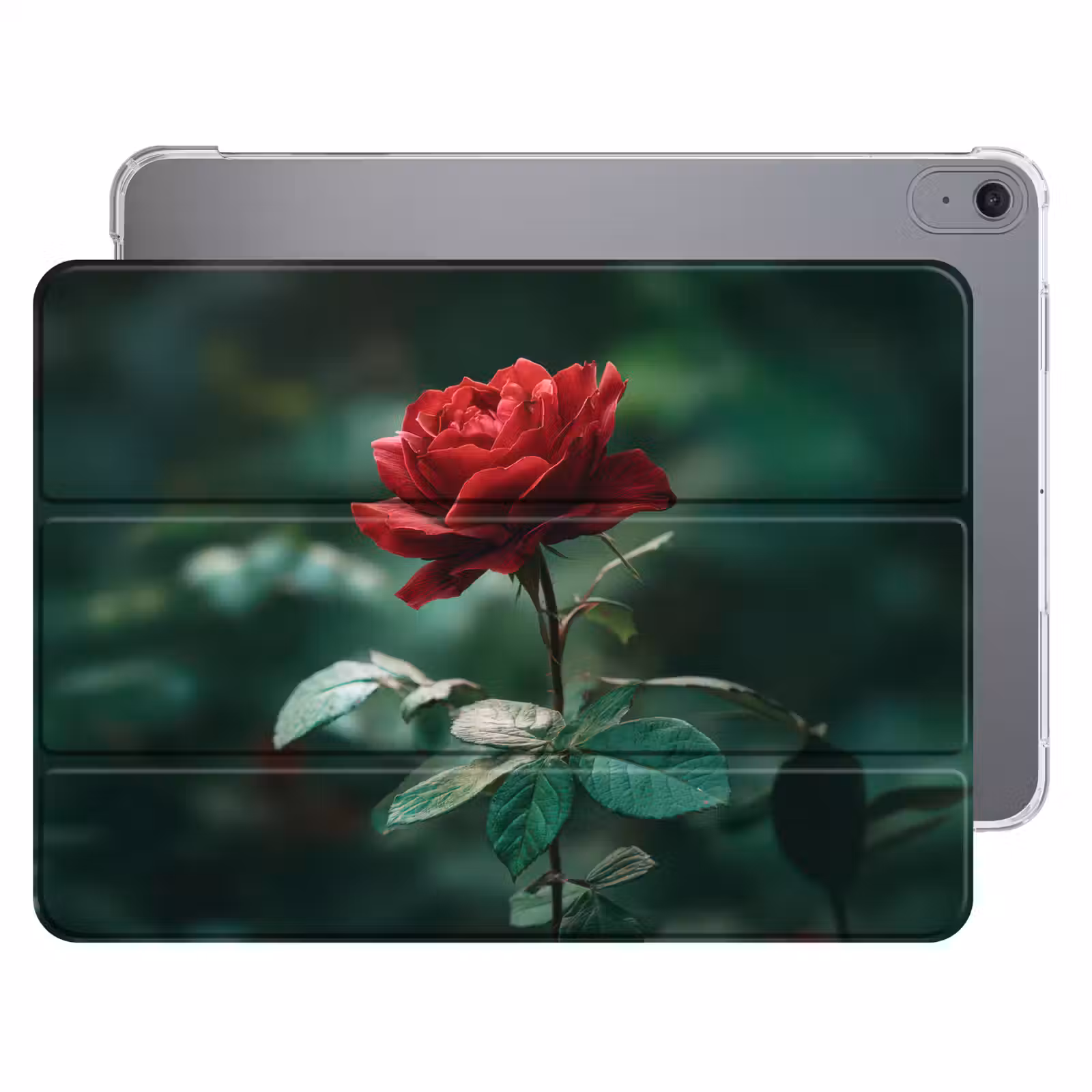 iPad hoes - Roos - Bladeren - Dieprood — 1