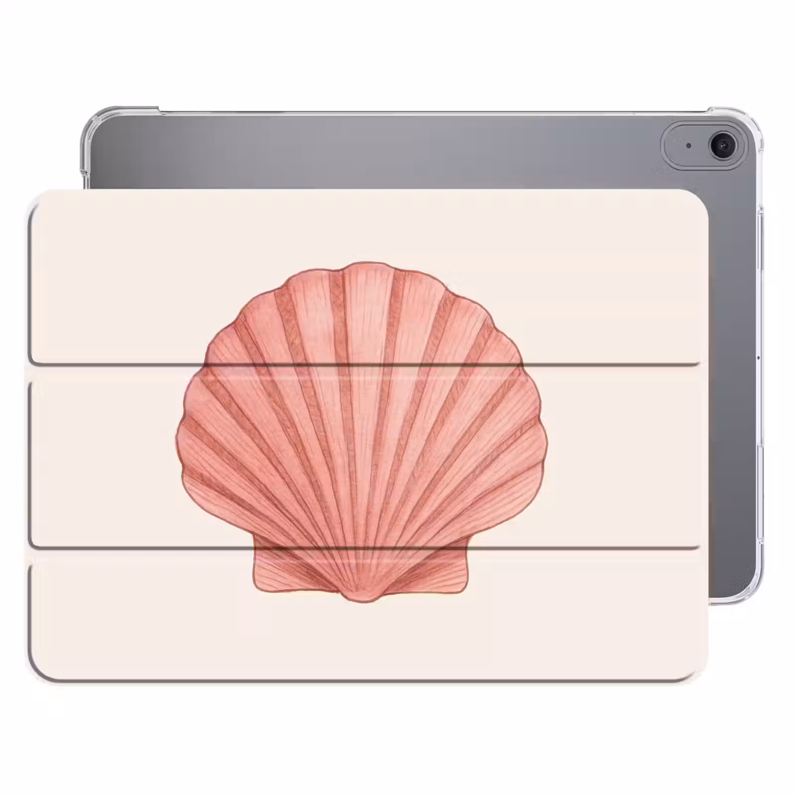 iPad hoes - Schelp - Roze - Ribbels — 1