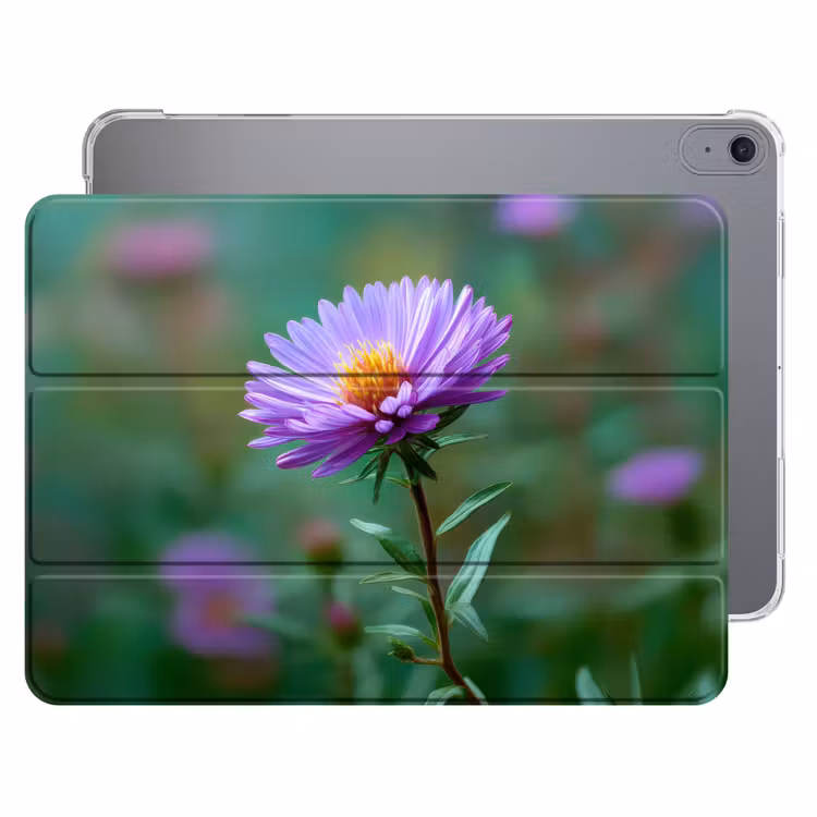 iPad hoes - Aster - Paars - Bloem - Blaadjes — 1