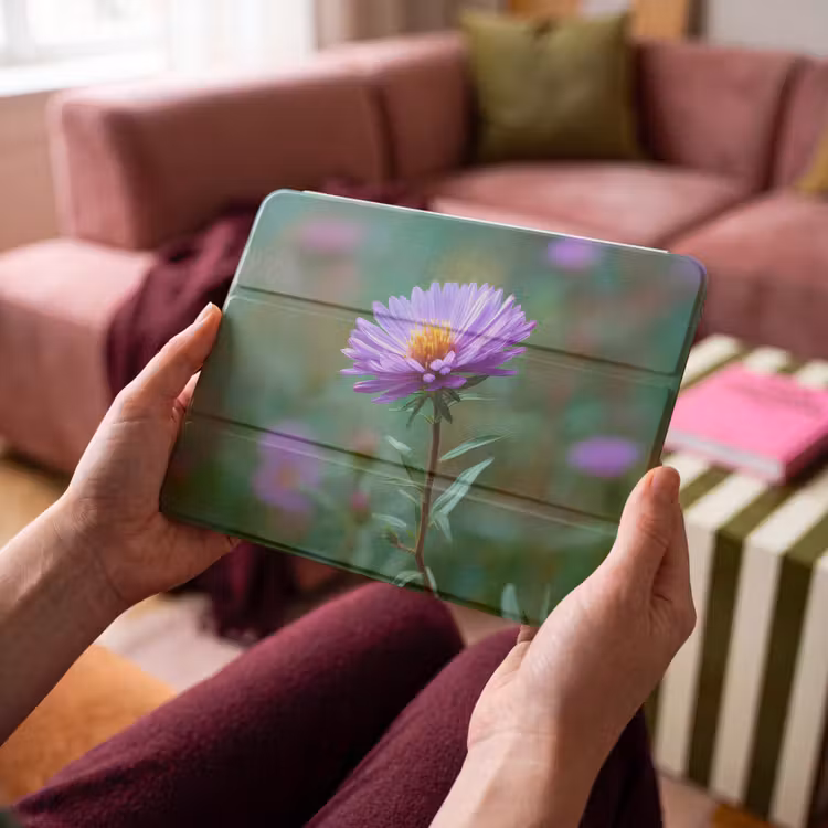 iPad hoes - Aster - Paars - Bloem - Blaadjes — 4