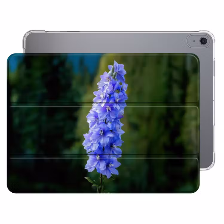 iPad hoes - Bloemen - Blauw - Dennenboom — 1