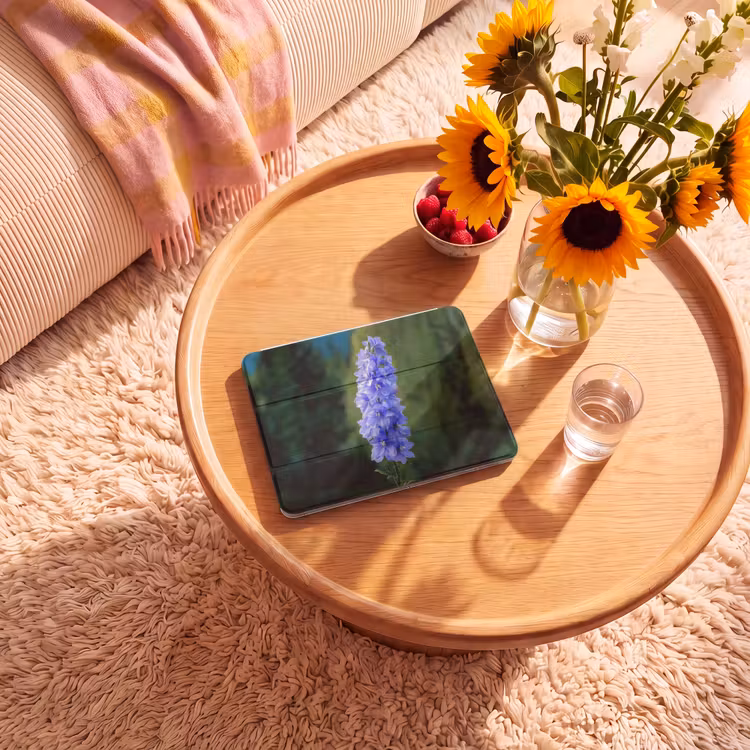 iPad hoes - Bloemen - Blauw - Dennenboom — 2